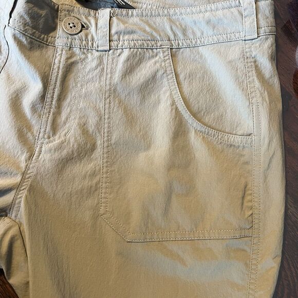 The North Face Nylon Pants Beige Khaki Drawstring Legs Hiking Women’s 8 Regular - Picture 7 of 9